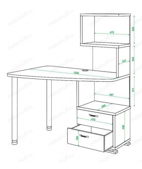 Стол компьютерный Домино СКМ-60 венге/хром