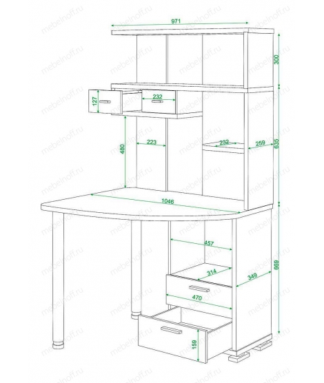 Стол компьютерный Домино СК-20 венге/карамель/хром