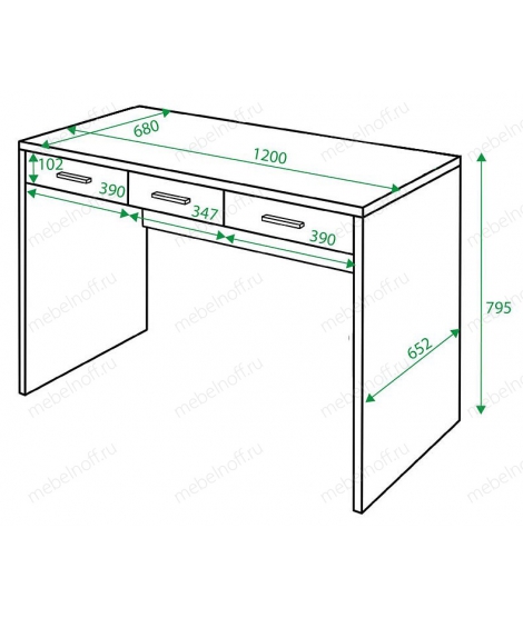 Стол письменный Домино СП-32С белый жемчуг