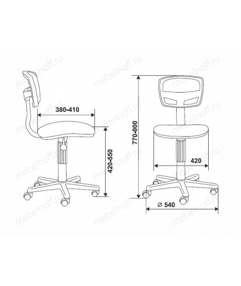 Стул компьютерный Бюрократ CH-299 синее