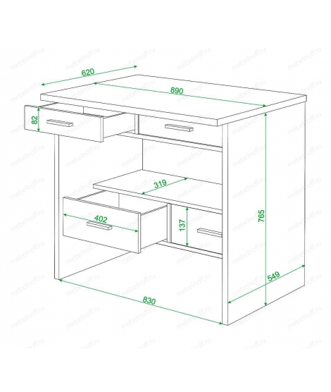 Стол письменный Живой дизайн СК-12 бук