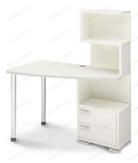 Стол компьютерный Домино нельсон СКМ-60 белый/хром