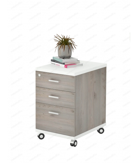 Тумбочка Домино нельсон ТС-2 белый жемчуг/нельсон