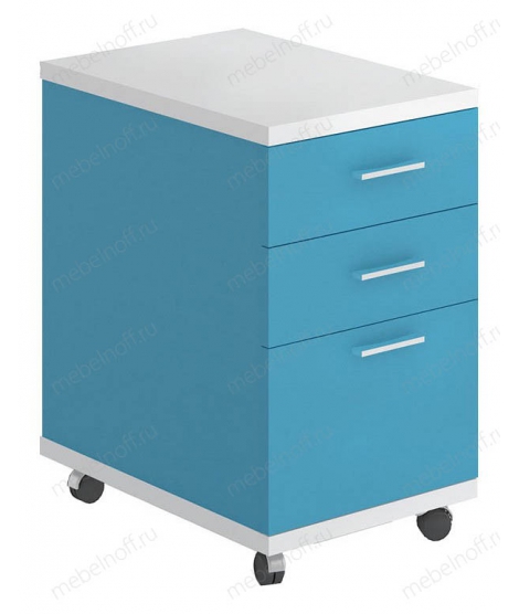 Тумбочка Домино нельсон ТС-2 белый жемчуг/синий мрамор