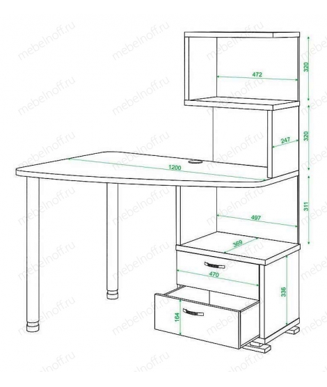 Стол Домино СКМ-60 венге/карамель/хром