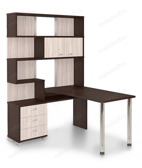 Стол компьютерный Домино СР-420150 венге/карамель/хром