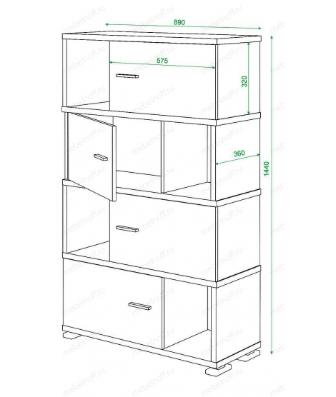 Тумба комбинированная Домино СБ-30/4 венге/карамельный