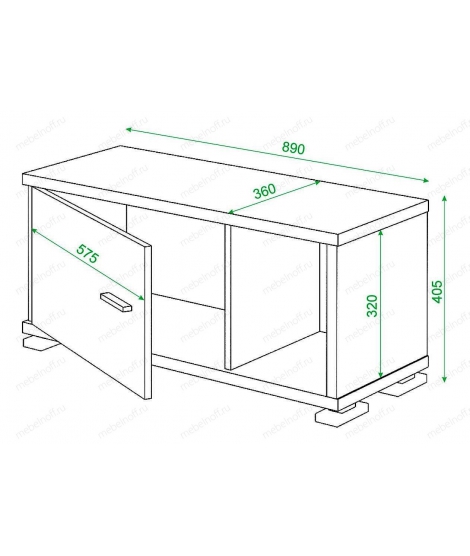 Тумба комбинированная Домино СБ-30/1 венге/карамельный