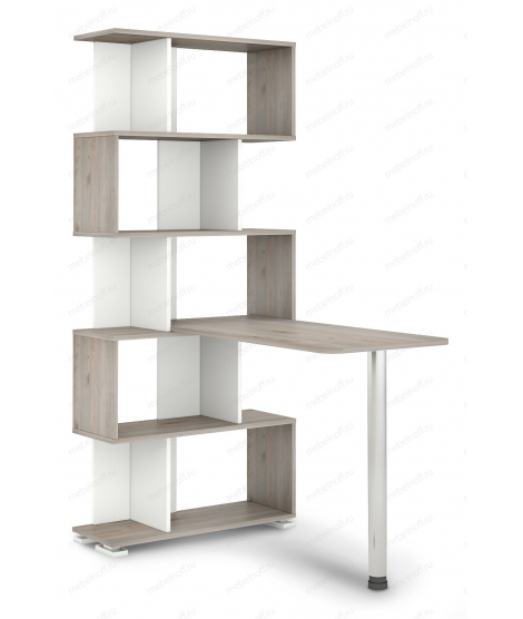 Стол компьютерный Домино нельсон СЛ-5СТ белый жемчуг/нельсон/хром