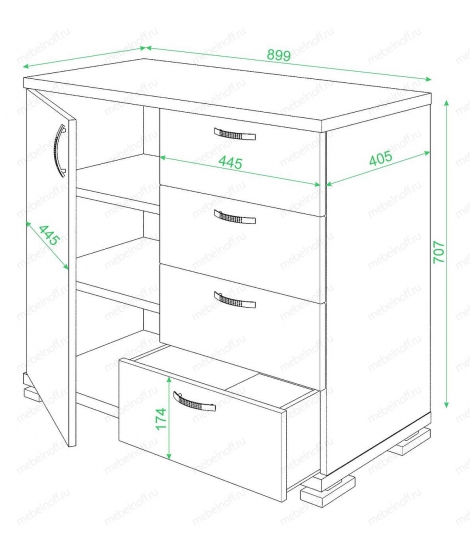 Тумба Домино ТБ-4М венге