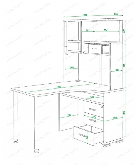 Стол компьютерный Домино СР-130 карамель/хром