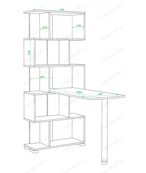 Стол компьютерный СЛ-5СТ хром/шамони