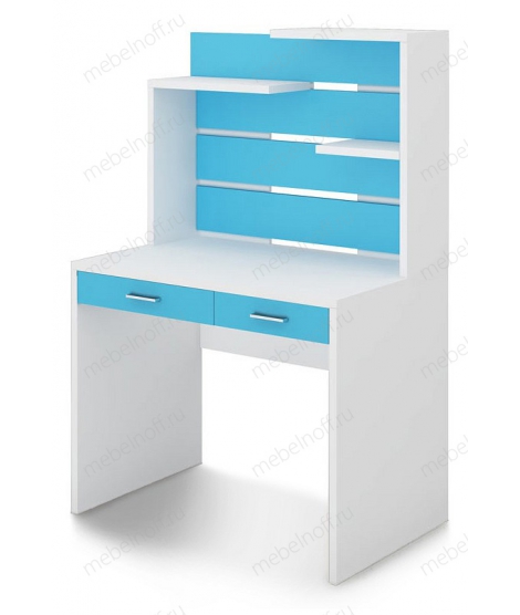 Стол компьютерный Домино нельсон СП-22 белый жемчуг/синий мрамор