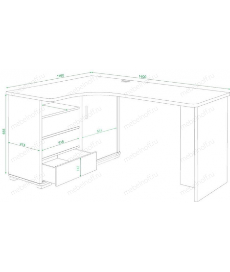 Стол письменный СР-145С шамони
