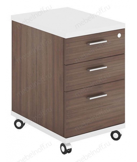 Тумбочка Домино ТС-2 белый жемчуг/шамони