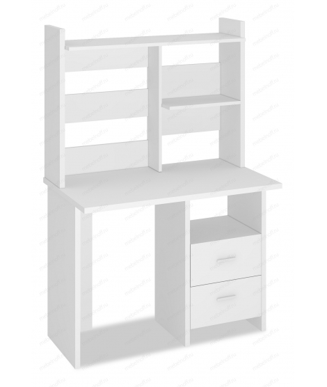 Стол компьютерный Домино Лайт СКЛ-Прям100+НКЛ-100 белый