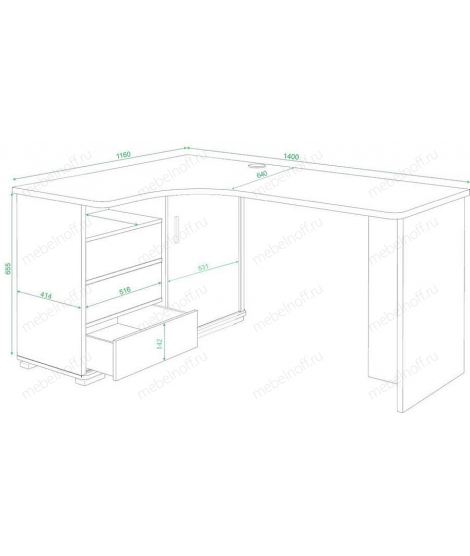 Стол письменный Домино СР-145С карамель