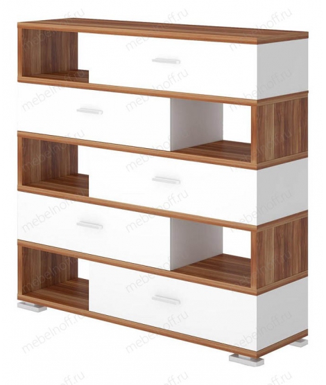 Тумба комбинированная СБ-40/5 белый жемчуг/слива