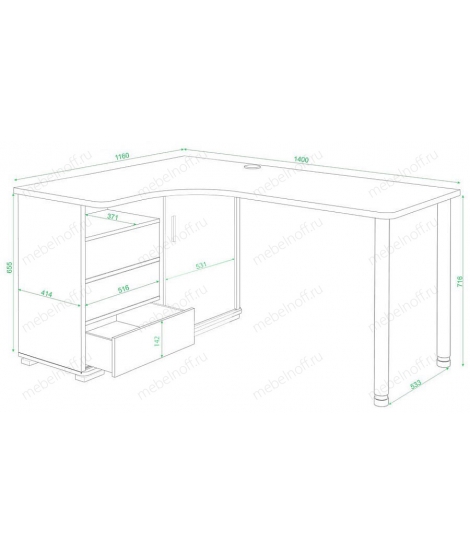 Стол письменный СР-145СМ хром/шамони