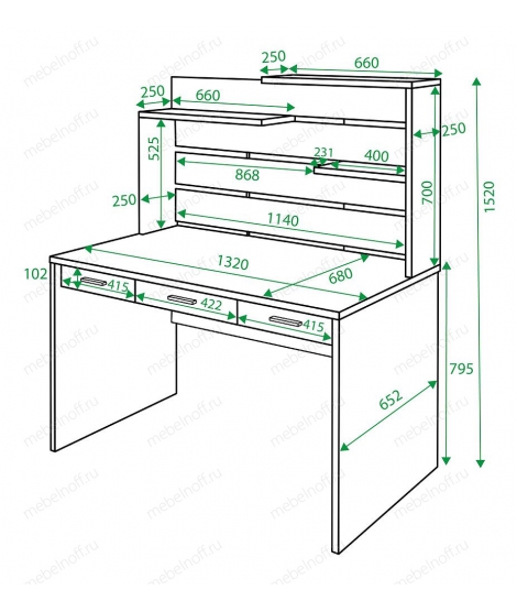 Стол компьютерный Домино СП-82 карамель/шамони