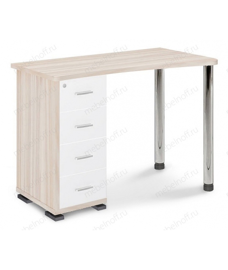 Стол письменный СКМ-50 карамель/хром