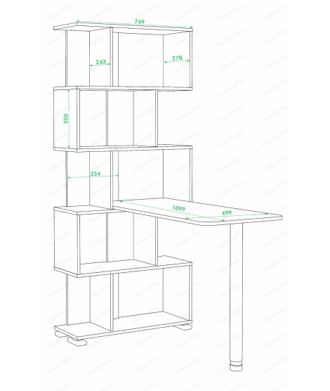 Стол компьютерный Домино нельсон СЛ-5СТ белый жемчуг/хром