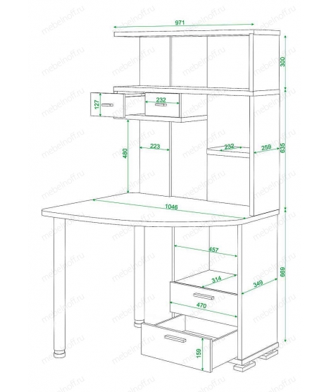 Стол компьютерный Домино СК-20 карамель/хром