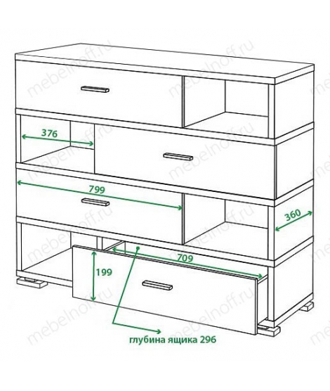 Тумба комбинированная Домино СБ-40/4 карамель
