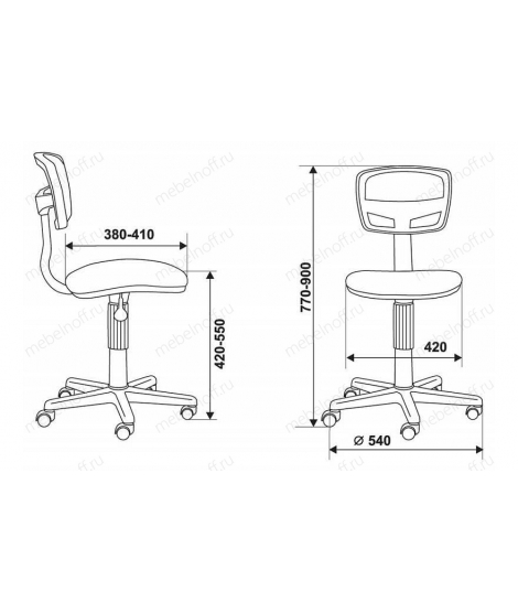 Стул компьютерный Бюрократ CH-299NX/15-21 черный