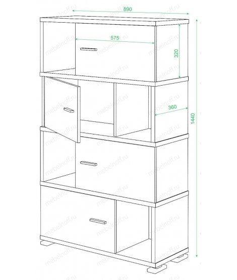 Тумба комбинированная СБ-30/4 шамони