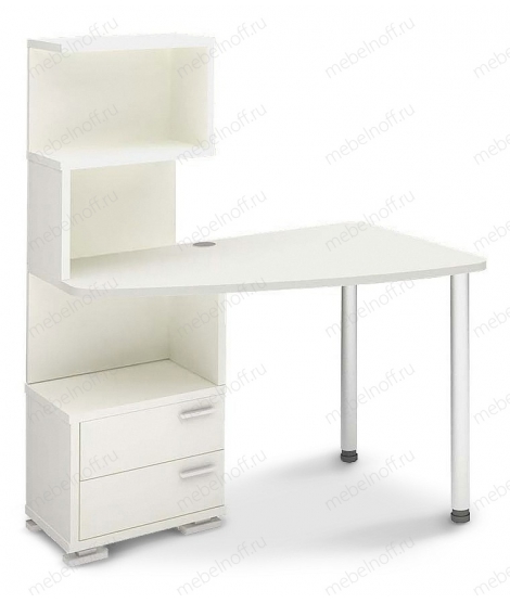 Стол Домино нельсон СКМ-60 белый/хром