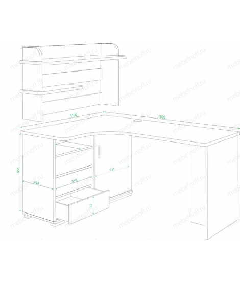 Стол компьютерный СР-165 шамони