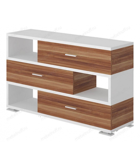 Тумба комбинированная СБ-40/3 белый жемчуг/слива