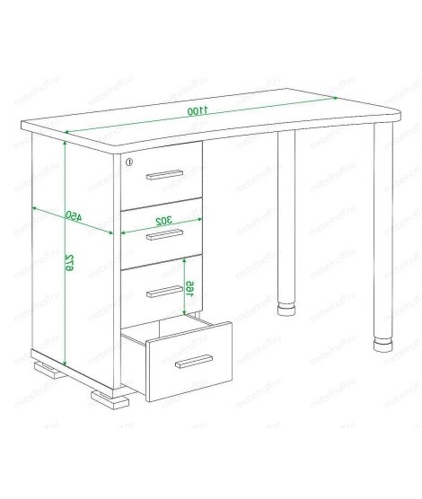 Стол письменный Домино СКМ-50 карамель/хром