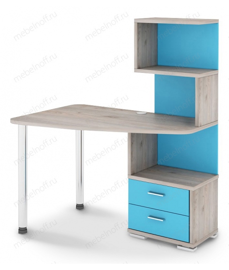 Стол компьютерный Домино нельсон СКМ-60 нельсон/синий мрамор/хром