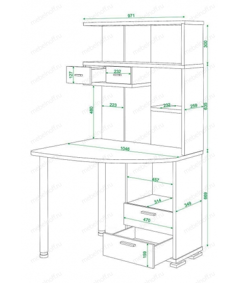 Стол Домино нельсон СК-20 нельсон/хром