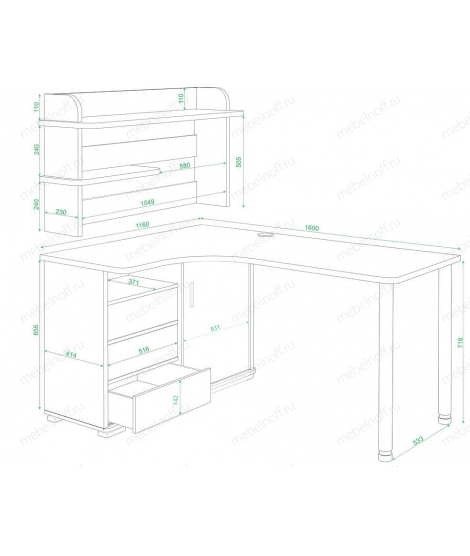 Стол компьютерный СР-165М белый жемчуг/хром/шамони