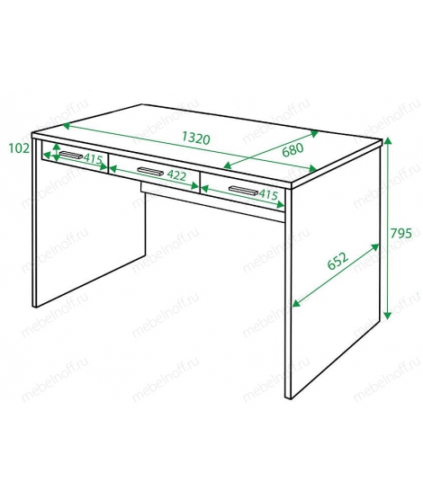 Стол письменный Домино СП-82С шамони