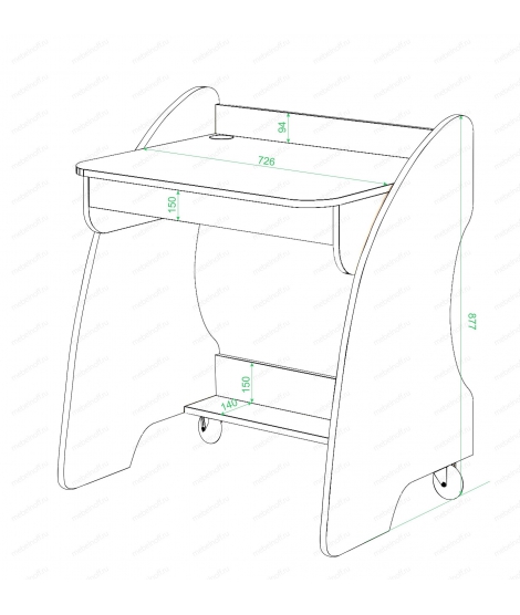 Стол письменный Домино СК-13 карамель
