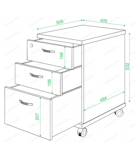 Тумбочка Домино ТС-2 белый жемчуг/шамони