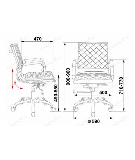 Кресло компьютерное Бюрократ CH-991-LOW/BLACK