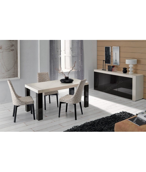 Стул SANDRA бежевый с коричневым рисунком