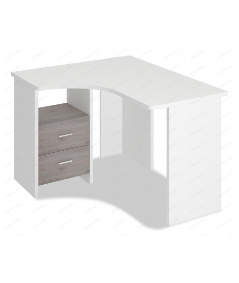 Стол письменный Домино Лайт СКЛ-Угл 120 белый/нельсон