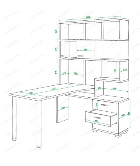 Стол компьютерный Домино СР-420150 карамель/хром