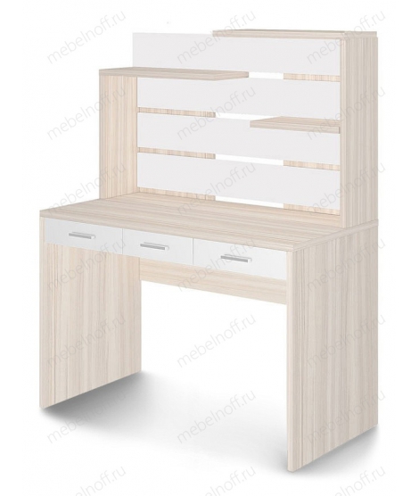 Стол компьютерный СП-32 белый жемчуг/карамель