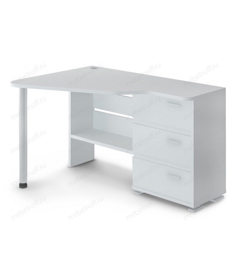 Стол письменный СР-322С белый жемчуг/хром