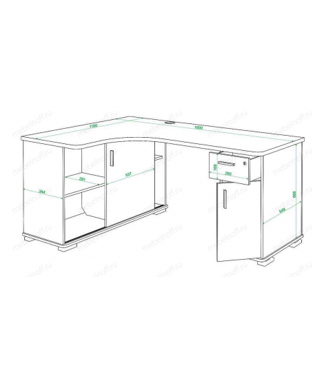 Стол письменный Домино СР-160М карамельный