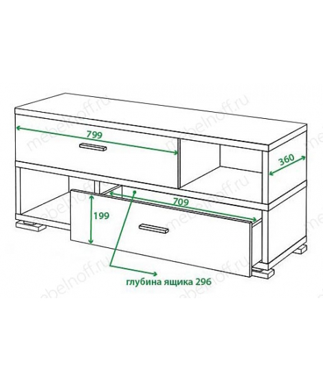 Тумба комбинированная Домино СБ-40/2 венге