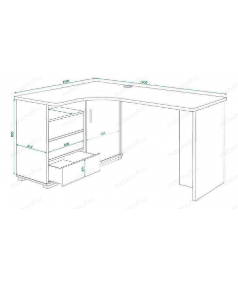 Стол письменный Домино СР-145С карамельный