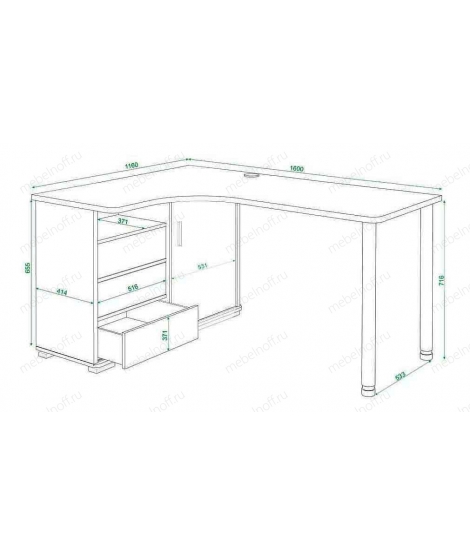 Стол письменный Домино СР-165СМ венге/карамель/хром